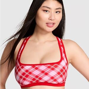 Victorias Secret Plaid Red and Pink Women's Bralette